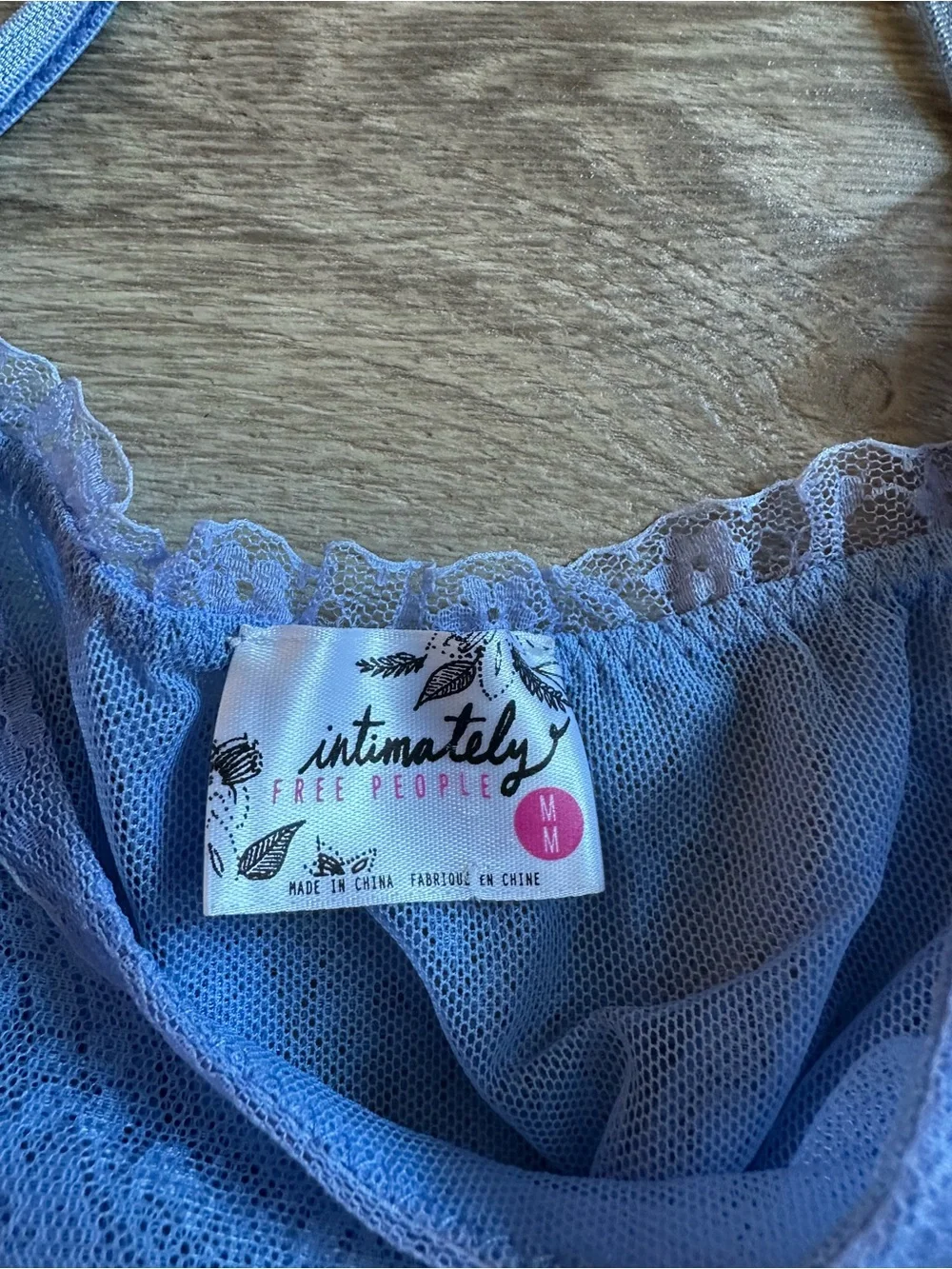 Intimately Free People sapphire blue lace babydoll camisole top